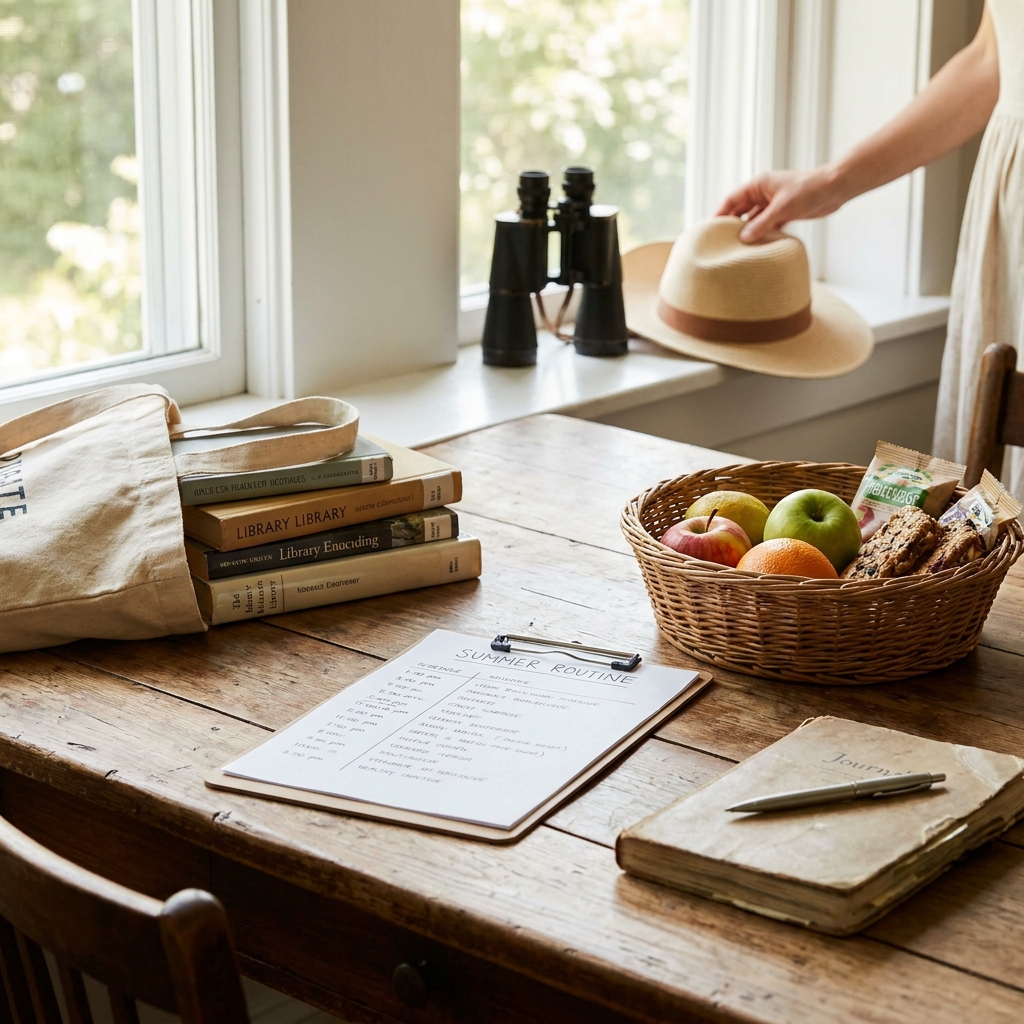 Nostalgic ‘first week of summer break’ reset: simple routines from the pre-app era