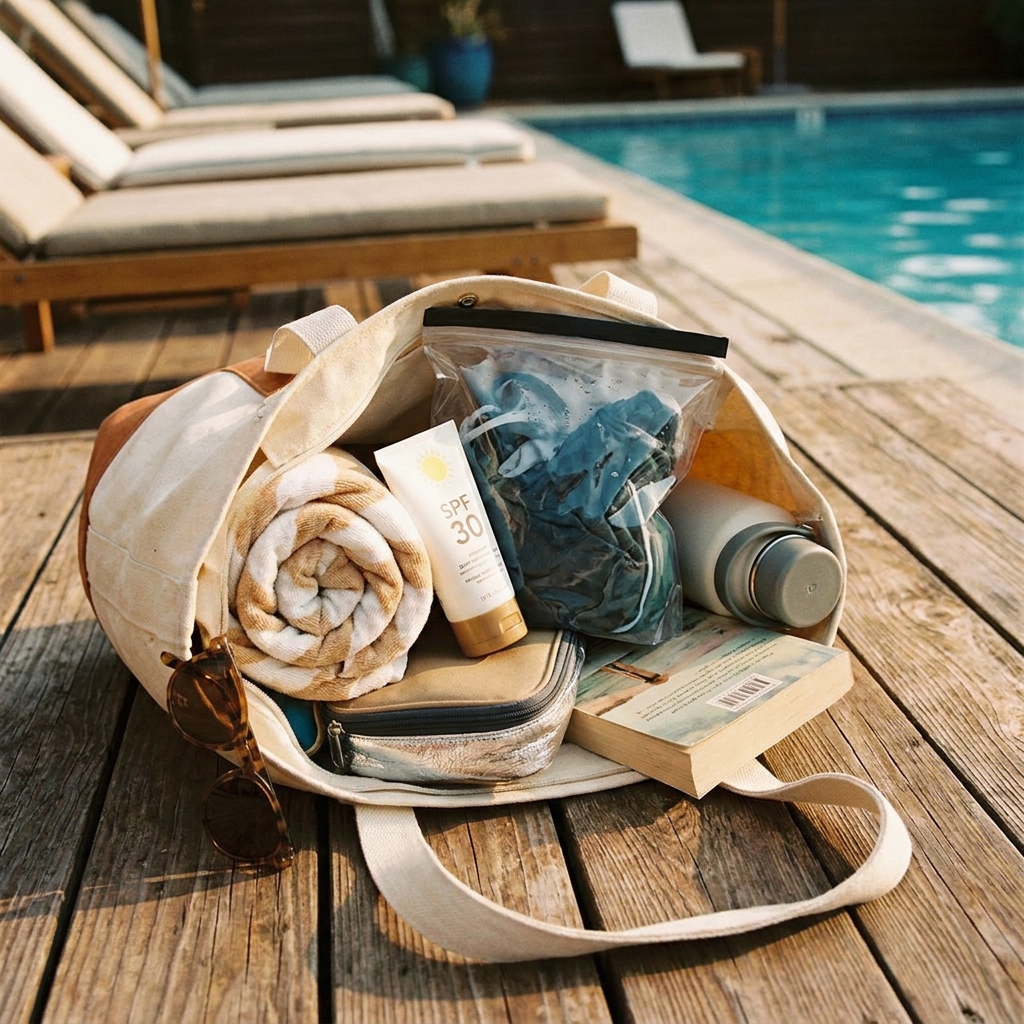 Nostalgic summer ‘pool bag’ and beach bag packing: a 90s-inspired checklist that still works