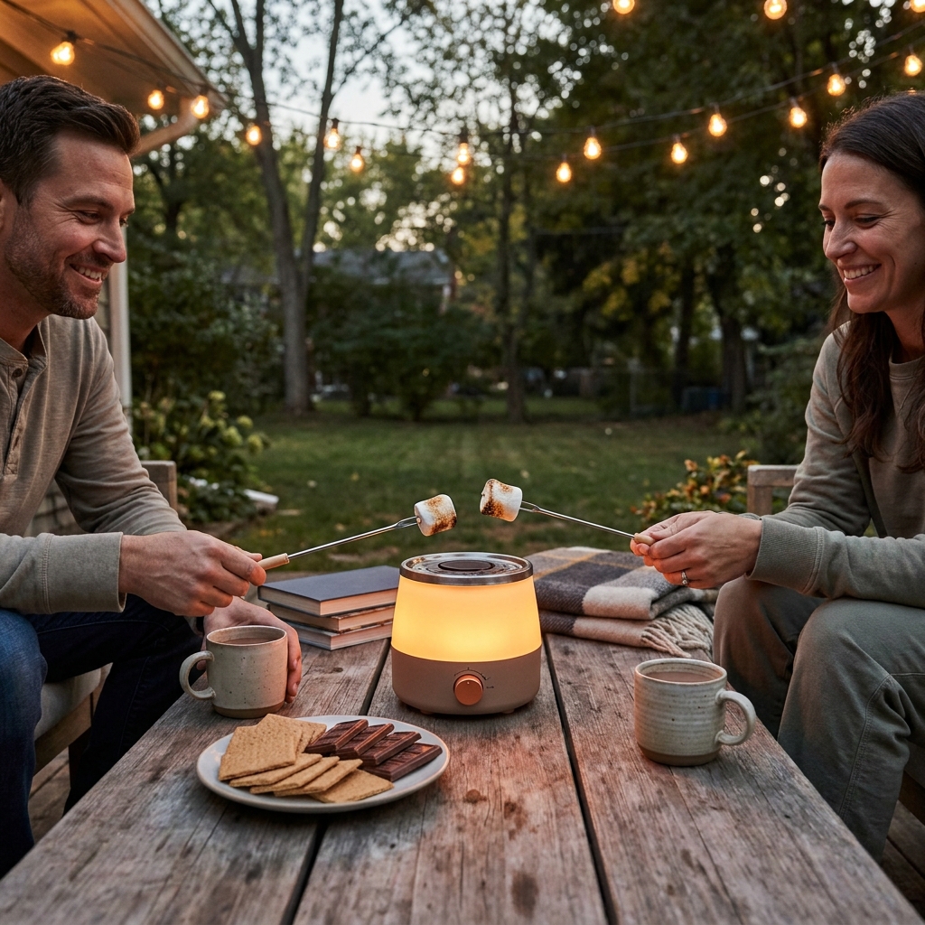 Nostalgic ‘campfire night’ at home: safe s’mores and summer-night fun without a fire pit