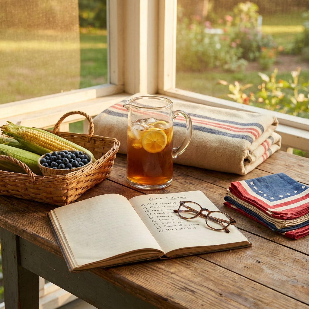 Nostalgic Fourth of July prep: a calm 7-day checklist starting today (decor, food, and plans)