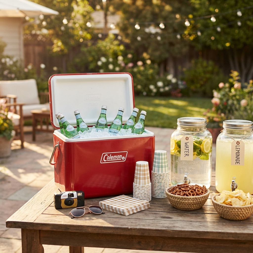 Nostalgic July 4 hosting: setting up a 90s-style drink and snack station (non-alcoholic, low-stress)