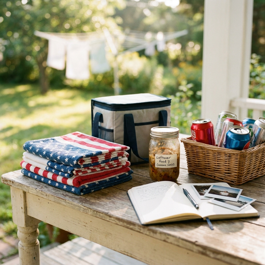 Nostalgic day-after holiday reset: a July 5 Sunday checklist for cleanup, leftovers, and calm