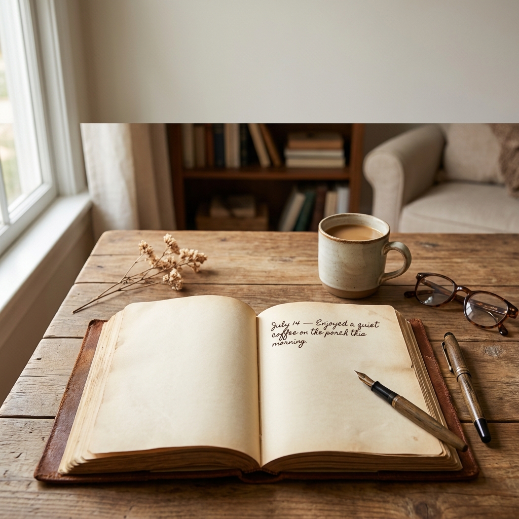 Nostalgic summer journaling: a ‘one-sentence-a-day’ July notebook that takes 2 minutes