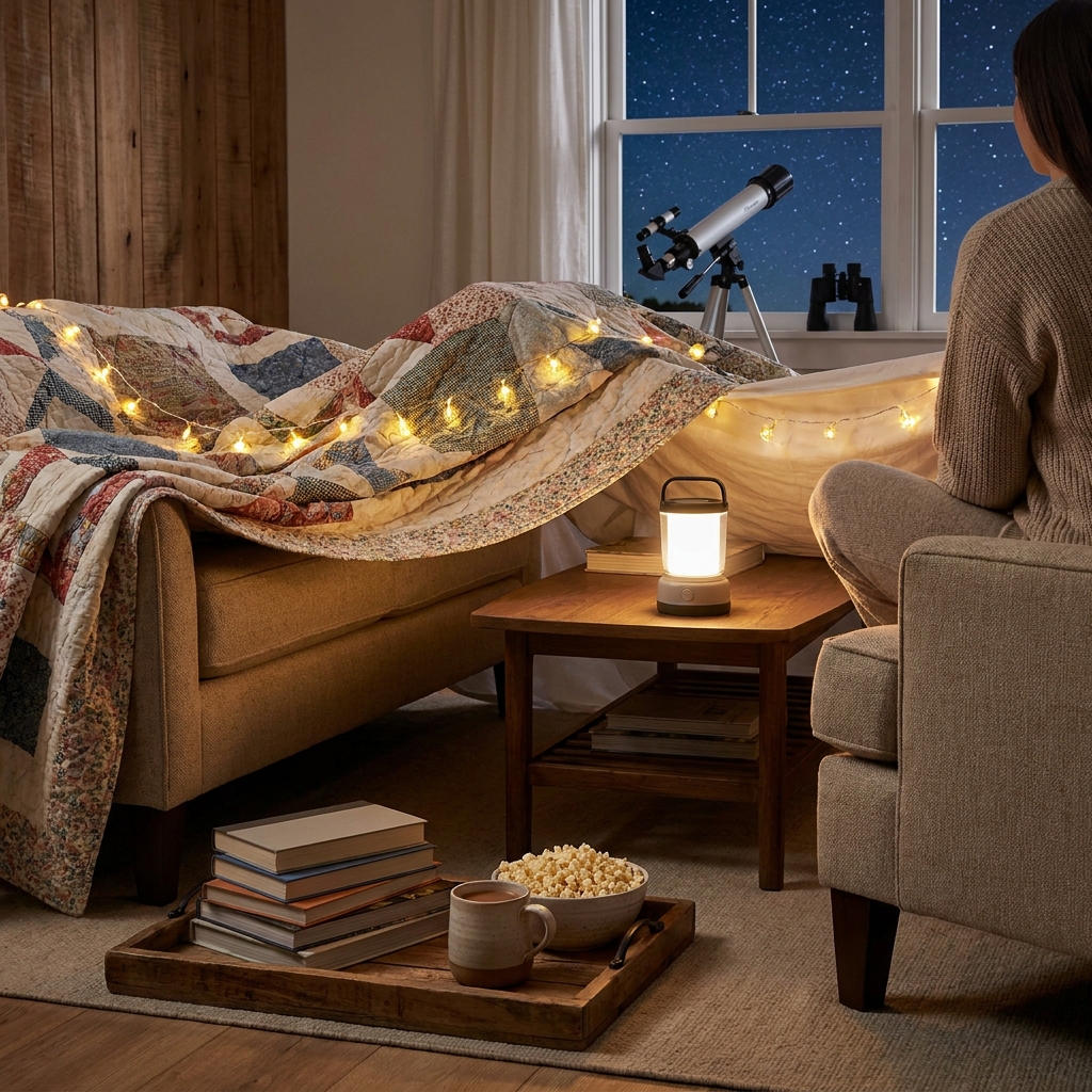Nostalgic late-July ‘camp at home’: a simple backyard (or living-room) camp night without the hassle