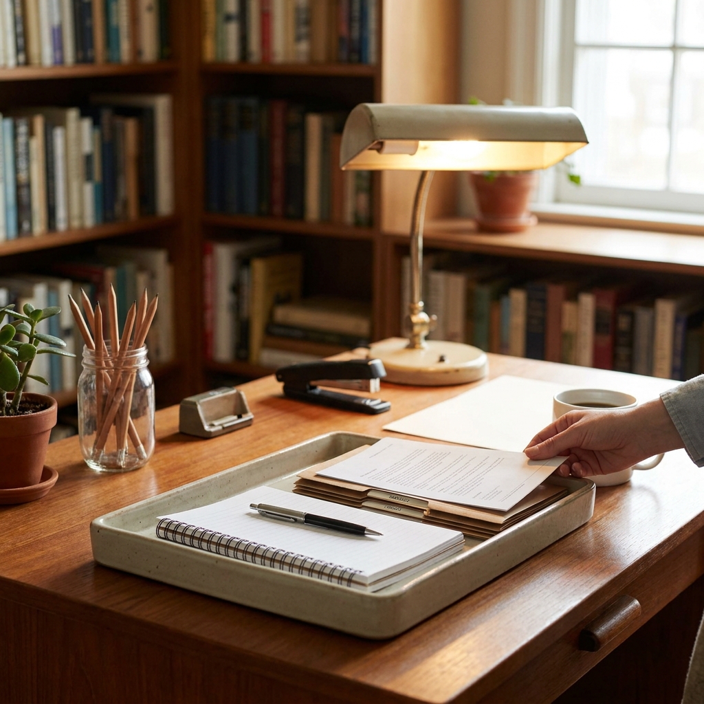 Nostalgic ‘school supply’ desk refresh for home: sharpen your space without buying much
