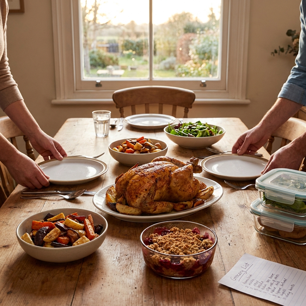 Nostalgic Sunday supper: a simple ‘family-style’ meal plan with modern shortcuts (and safe leftovers)